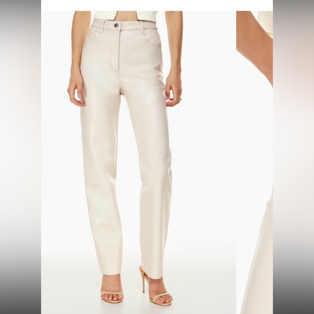 Aritzia Melina super high rise leather pants. Brand new no tags